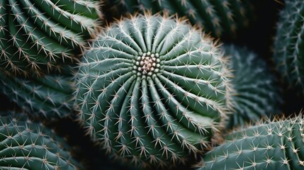 Close-Up of Diverse Cactus Plants