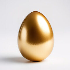 Golden egg isolated on a white background. 