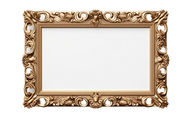 8k Realistic Wooden Picture Frame On Transparent Background.