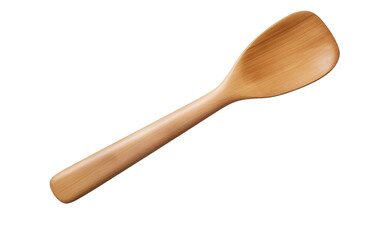 8k Realistic Wooden Spatula On Transparent Background.
