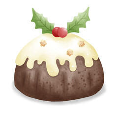 chocolate cake isolated on white