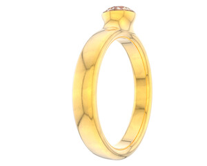 Engagement ring isolated on background. 3d rendering - illustration