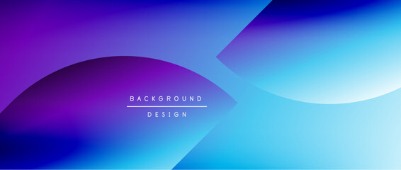 Circles and round shapes with gradients. Minimal abstract background, round geometric shapes, clean and structured design