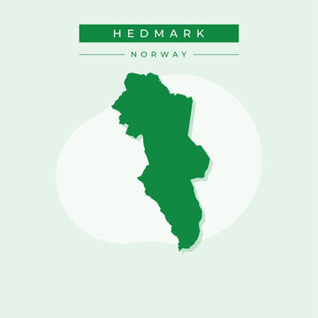 Vector illustration vector of Hedmark map Norway