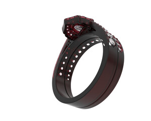 Jewelry isolated on background. 3d rendering - illustration