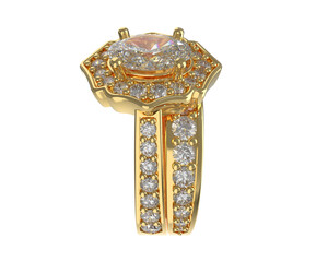 Jewelry isolated on background. 3d rendering - illustration