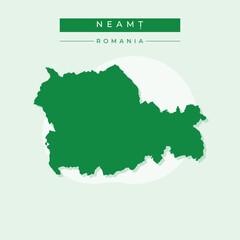 Vector illustration vector of Neamt map Romania