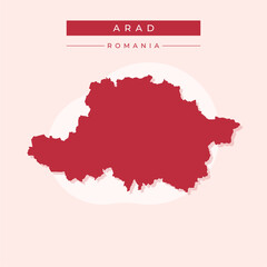 Vector illustration vector of Arad map Romania