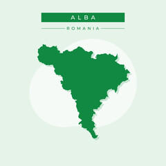 Vector illustration vector of Alba map Romania