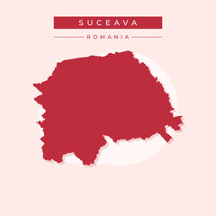 Vector illustration vector of Suceava map Romania