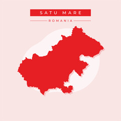 Vector illustration vector of Satu Mare map Romania