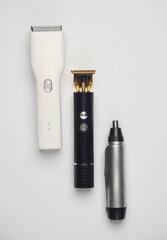 Beard and nose trimmer, hair clipper on a white background