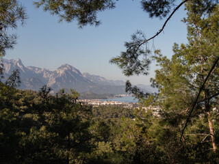 view from the mountain in antalya, turkey