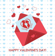 Romantic card, vector icon