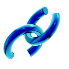 3D Illustration of Y2K Geometric Shape