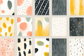 Celebrate the art of imperfection with hand-drawn textured seamless patterns, adding a unique and charming character to your background, Generative AI 