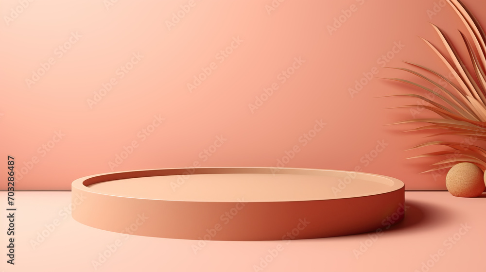 Aufkleber abstract background with podium minimalist display mock up scene. 3d rendering