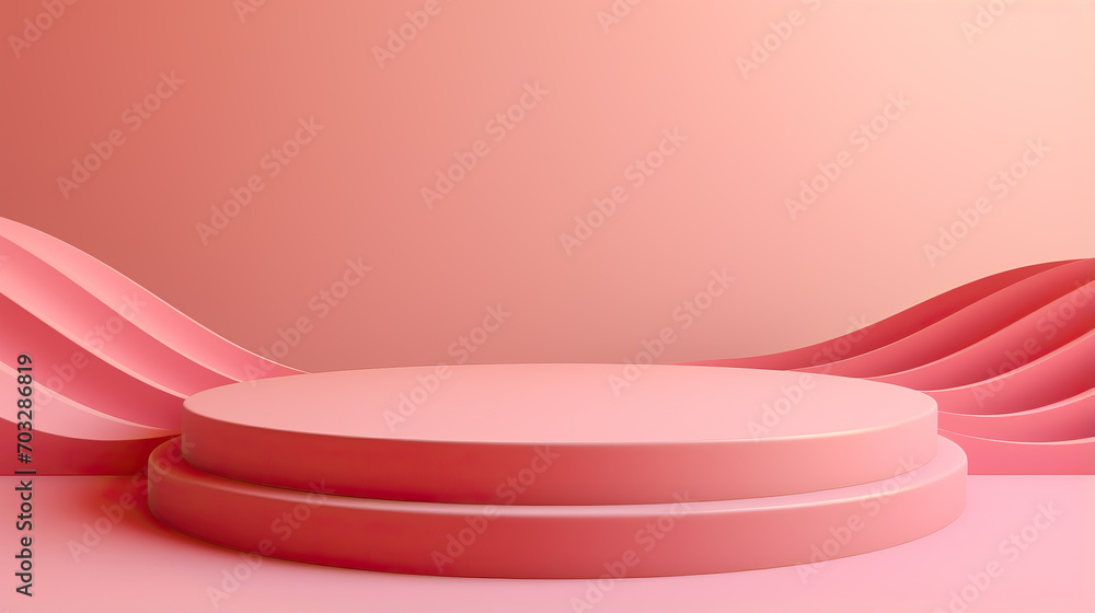 Aufkleber abstract background with podium minimalist display mock up scene. 3d rendering