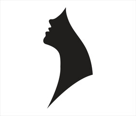  vector woman face silhouettes 