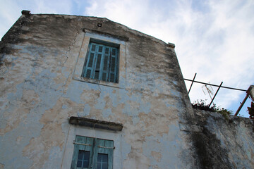 old house in a village (margarites) in crete in greece 