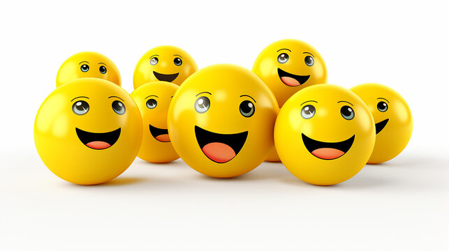 Smileys emojis famous celebrity vector concept. Famous emoji illustration