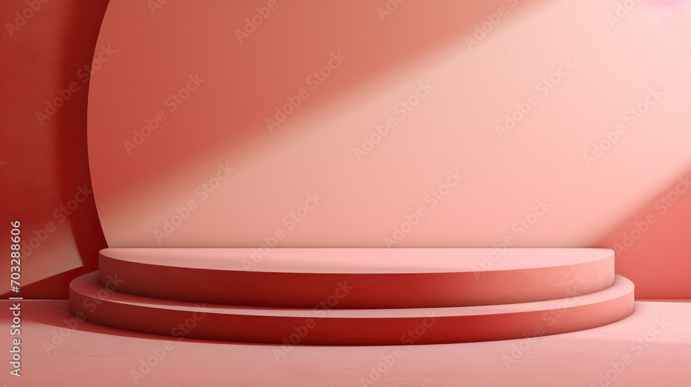 Poster abstract minimal scene with geometric podium display background for product presentation, mock up, c