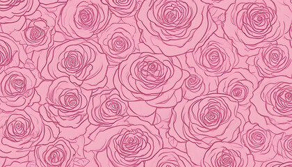seamless pink pattern with roses HD