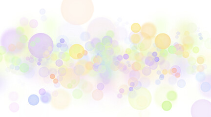 abstract blur bokeh banner shape background. rainbow colors, pastel purple, blue, gold, green, yellow, white, silver, pink bokeh
