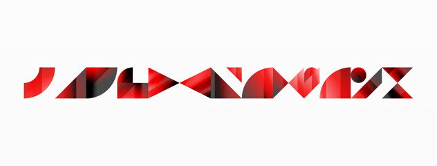 Obraz premium Amalgamation of geometric forms on minimalist abstract canvas, providing versatility and visual allure for digital designs, presentations, website banners, social media posts