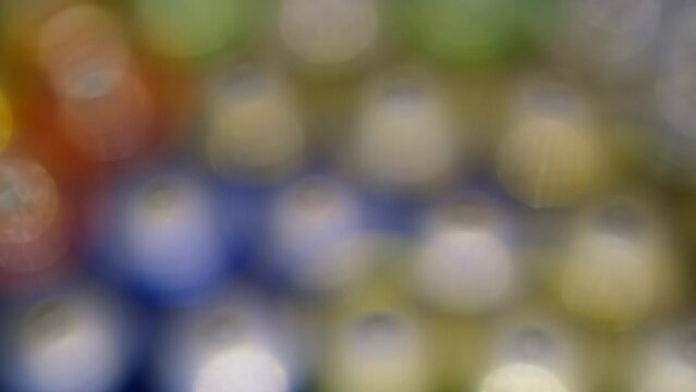 Abstract multicolored background with AA batteries. Original background