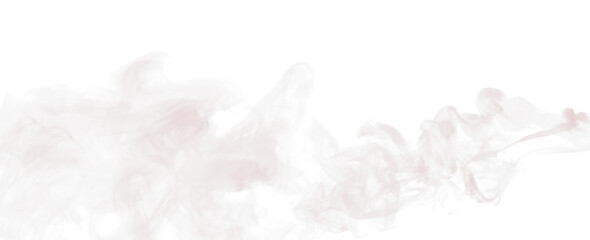 Red Dense Fluffy Puffs of White Smoke and Fog on black Background, Abstract Smoke Clouds, Movement Blurred out of focus. Smoking blows from machine dry ice fly fluttering in Air, effect texture