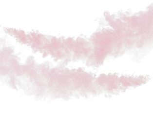 Obraz premium Red Dense Fluffy Puffs of White Smoke and Fog on black Background, Abstract Smoke Clouds, Movement Blurred out of focus. Smoking blows from machine dry ice fly fluttering in Air, effect texture
