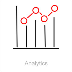 Analytics and analysis icon concept