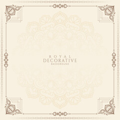 Decorative Vintage floral frame ethnic background design