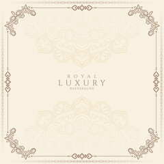 Elegant ethnic floral frame decorative background