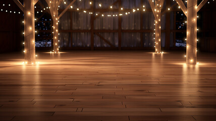 A Wooden Wedding Dance Floor - obrazy, fototapety, plakaty