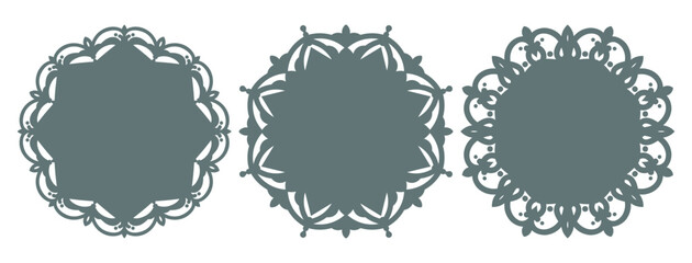 Vintage beautiful round decorative frame set