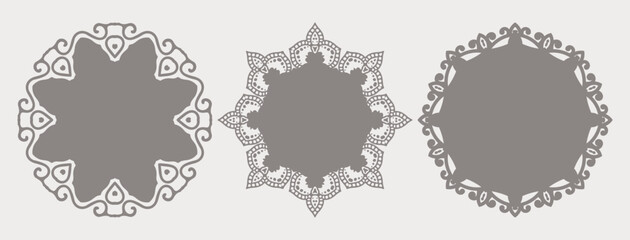 Classic beautiful vintage round frame set