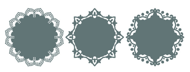 Vintage beautiful round decorative frame set