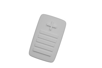 white plastic button,  business, button, 3d