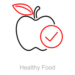 Healthy Food and healthy icon concept