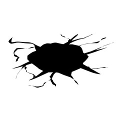 Crack silhouette 
