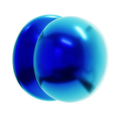 3D Illustration of Y2K Geometric Shape