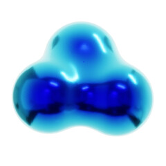 3D Illustration of Y2K Geometric Shape