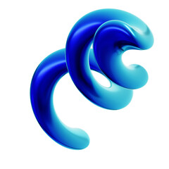 3D Illustration of Y2K Geometric Shape