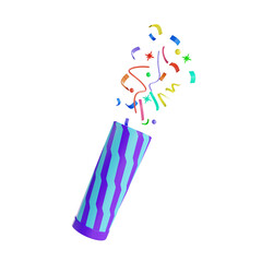 Obraz premium 3d render party popper