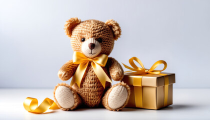 Teddy Bär mit Schleife - Geschenk für Kinder
