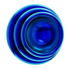 3D Illustration of Y2K Geometric Shape