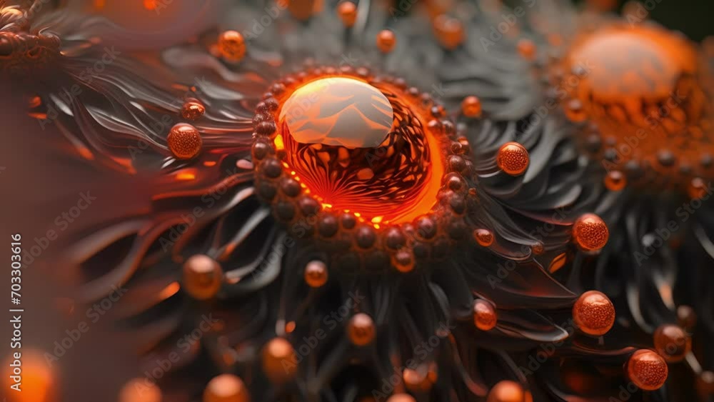 Poster a macro capturing the intricate patterns formed by a ferrofluids reaction to a strong magnetic field