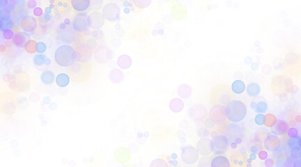 abstract blur bokeh banner shape background. rainbow colors, pastel purple, blue, gold, green, yellow, white, silver, pink bokeh